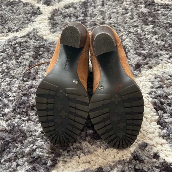 BCBG Maude Brown Suede Lace Up Heeled Booties - Picture 9 of 9